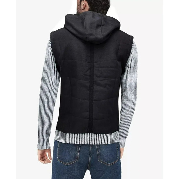 X-Ray Men's Canvas Flap Pocket Full Zip Sweater Jacket Sherpa Hood Size S - $100 - Picture 2 of 7